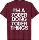 YODER Funny Surname Family Tree Birthday Reunion Gift T-Shirt - T-Shirt | Maroon