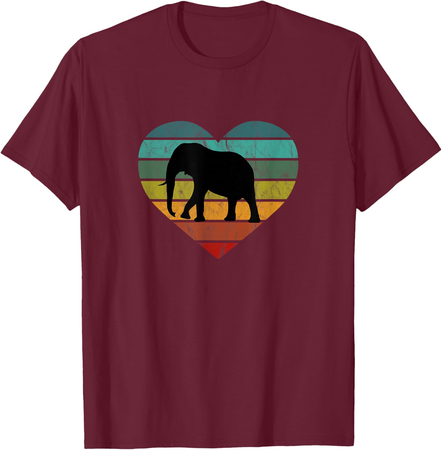 Save Serengeti Safari Kenya Africa Heart I Love Elephants T-Shirt - T-Shirt | Maroon