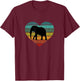 Save Serengeti Safari Kenya Africa Heart I Love Elephants T-Shirt - T-Shirt | Maroon