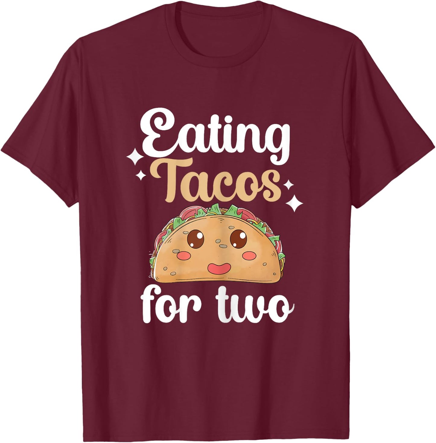 Eating tacos for two maternity T-Shirt - T-Shirt | Maroon