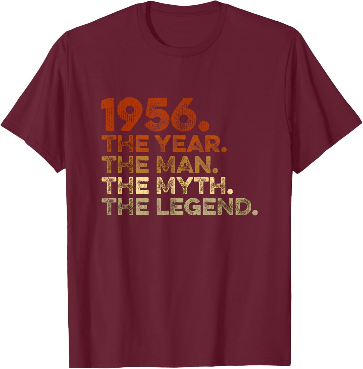 Special Birthday Gift Vintage 1956. Year Man Myth Legend T-Shirt - T-Shirt | Maroon