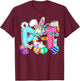 Retro PCT Patient Care Technician Bunny Egg Easter Day Nurse T-Shirt - T-Shirt | Maroon