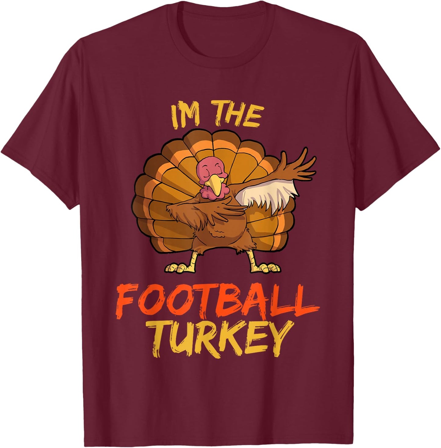 Football Turkey Matching Family Group Thanksgiving Party PJ T-Shirt - T-Shirt | Maroon