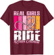 roller coaster design - Real girls ride roller coaster T-Shirt - T-Shirt | Maroon