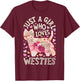 Westie West Highland White Terrier Just A Girl Who Loves Dog T-Shirt - T-Shirt | Maroon