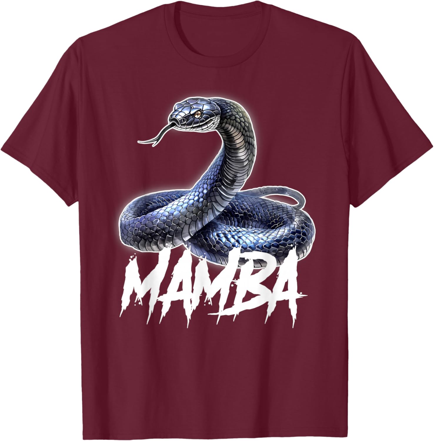 Mamba Snake Black Serpent T-Shirt - T-Shirt | Maroon