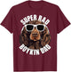 Boykin Spaniel Dad Funny Super Rad Puppy Dog Father T-Shirt - T-Shirt | Maroon