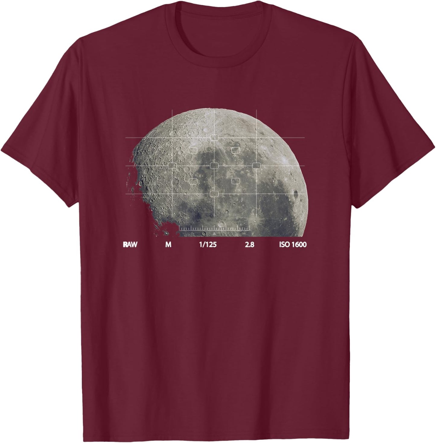 Astronomy Moon Photography Kids Men Women Astrophotography T-Shirt - T-Shirt | Maroon