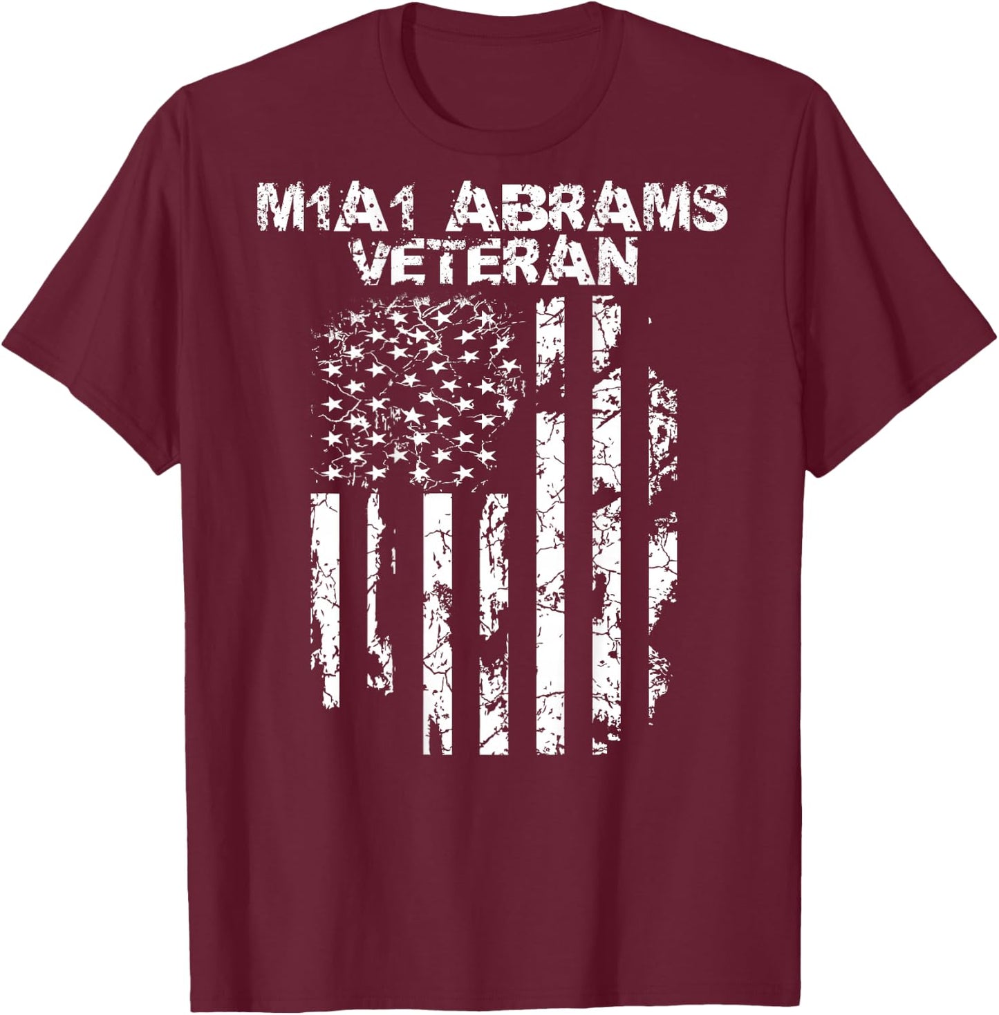 M1A1 Abrams Tank Veteran T-Shirt - T-Shirt | Maroon