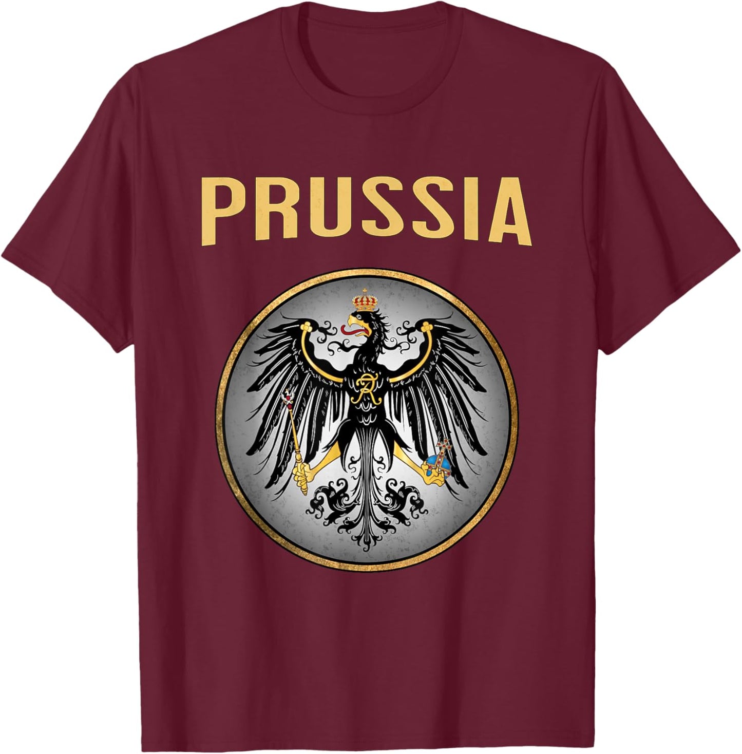 Prussia Heraldry Kingdom of Prussia Symbol T-Shirt - T-Shirt | Maroon