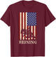 Reining Horse July 4th Flag Funny Equestrian Gift Men Women T-Shirt - T-Shirt | Maroon