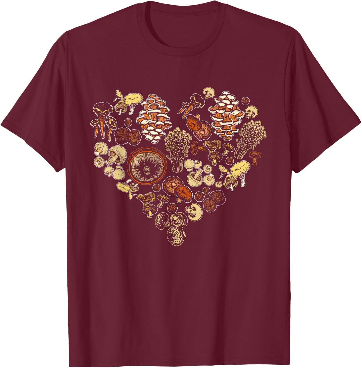 Mushroom Shirt Hunting Foraging Design Fungi Mushroom Hunter T-Shirt - T-Shirt | Maroon