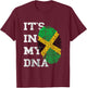 It is in My DNA Jamaica Genetics Jamaican Roots T-Shirt - T-Shirt | Maroon