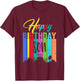 Happy Birthday Son Personalized Name Gift Custom B-day T-Shirt - T-Shirt | Maroon
