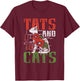 Tats And Cats Tattoo Studio Tattoo Tattoo Artist T-Shirt - T-Shirt | Maroon