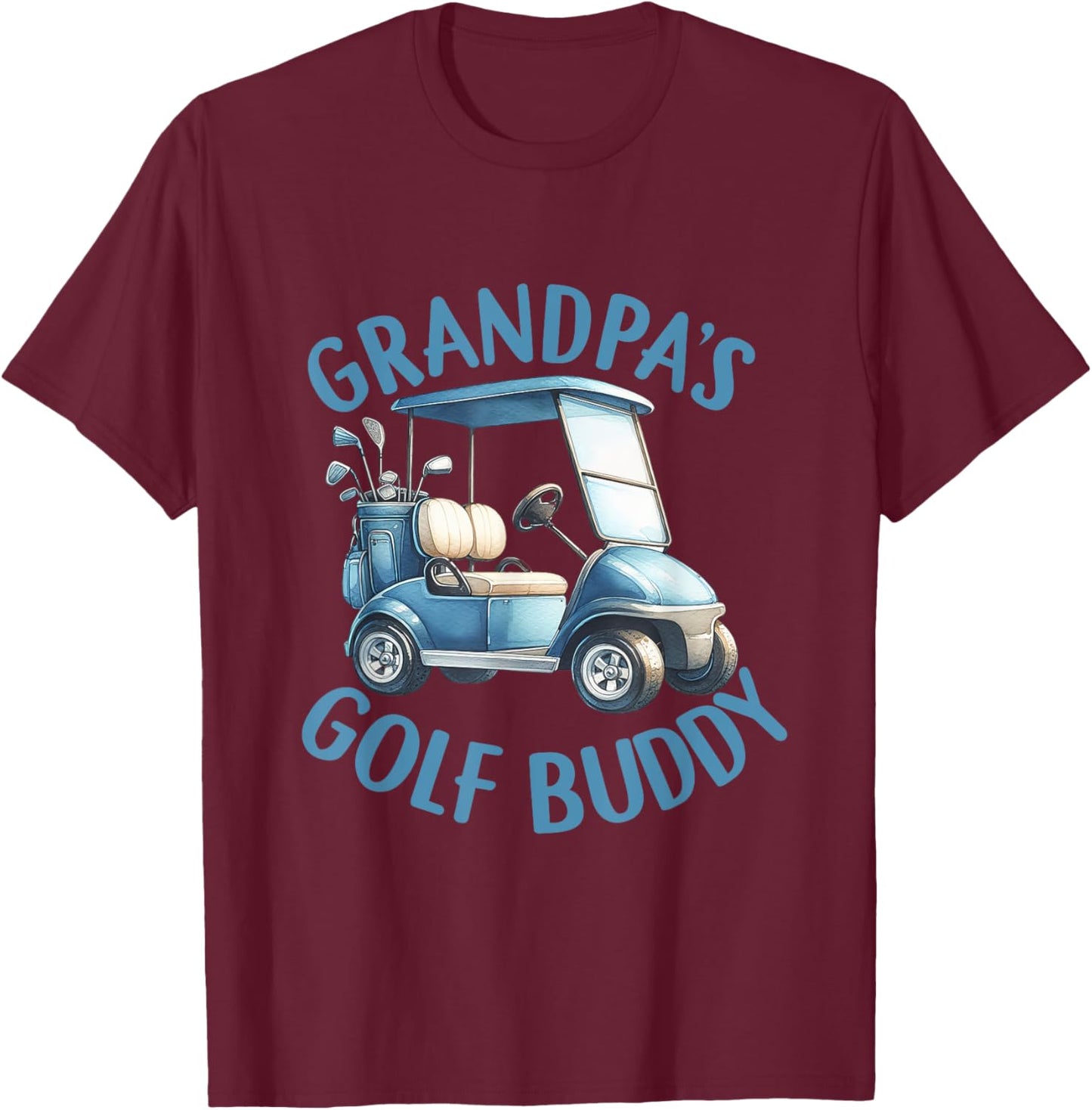 Grandpa's Gold Buddy Birthday Boy Golf Themed Matching Party T-Shirt - T-Shirt | Maroon