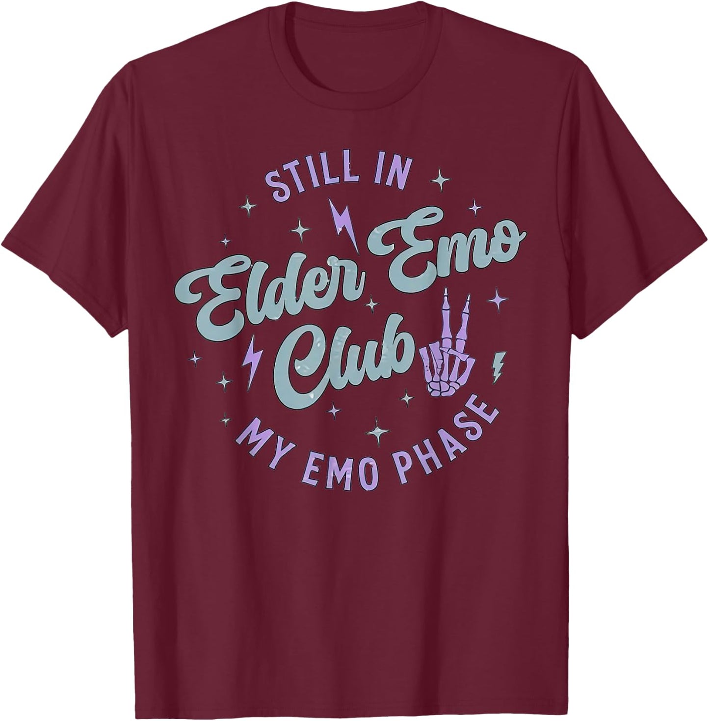 Emo Mom Club It Was Never A Phase T-Shirt - T-Shirt | Maroon