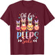 Oh For Peeps Sake Funny Easter French Bulldog Bunny Ear Egg T-Shirt - T-Shirt | Maroon