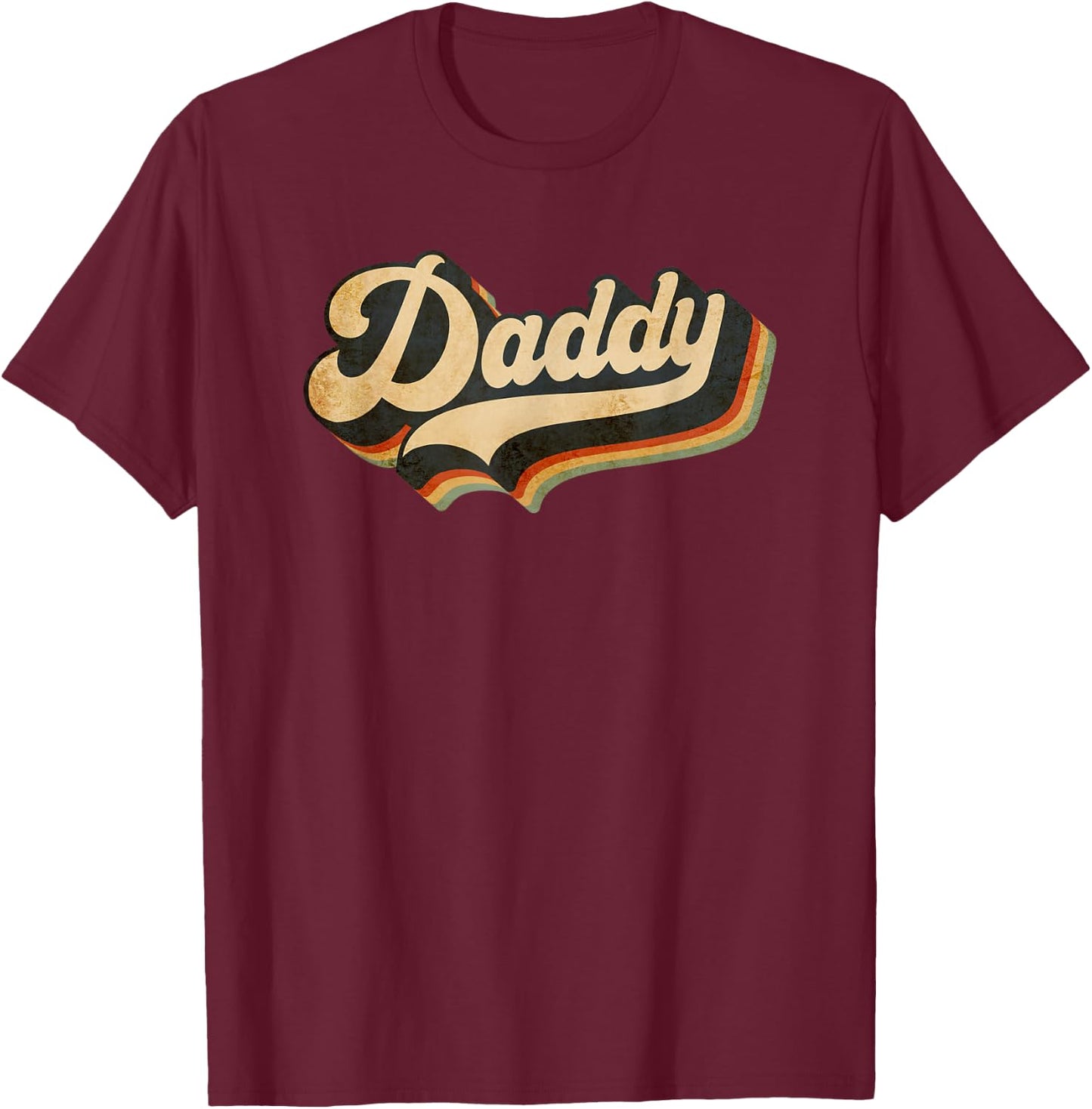 Daddy Gift from Kids for Dad Father's Day Daddy T-Shirt - T-Shirt | Maroon