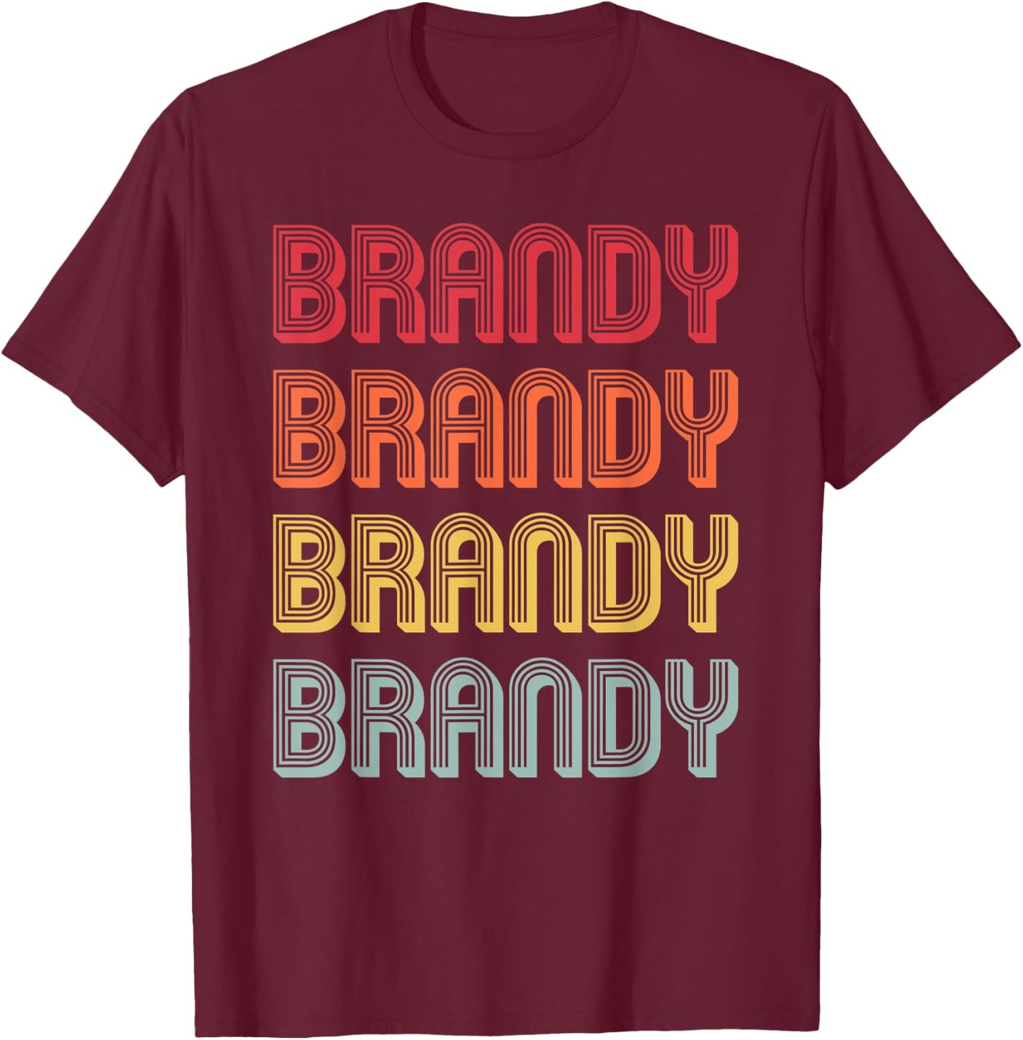 BRANDY Gift Name Personalized Retro Vintage 80s 90s Birthday T-Shirt - T-Shirt | Maroon
