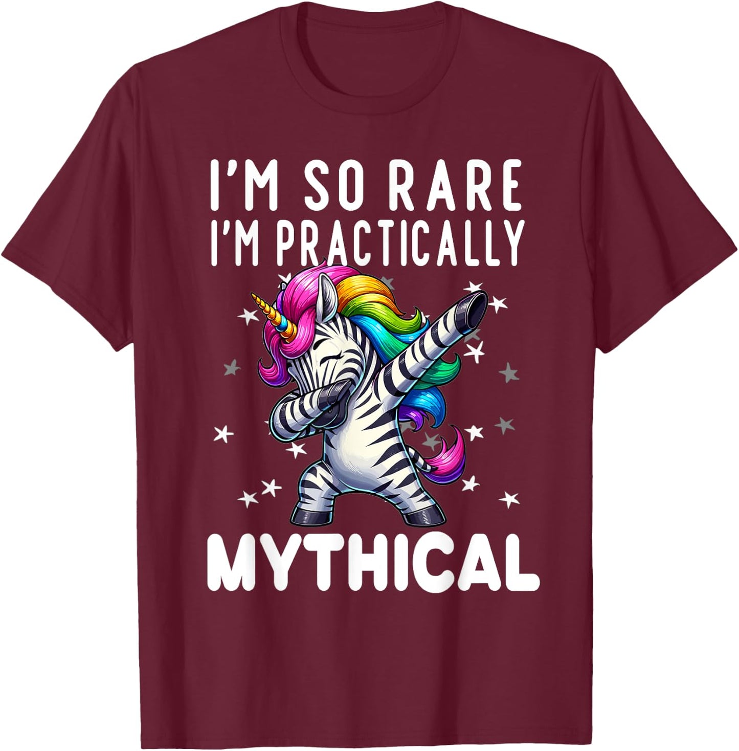 EDS Warrior Zebra Ribbon Awareness Ehlers Danlos Syndrome T-Shirt - T-Shirt | Maroon
