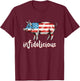 Infidelicious - Funny Barbecue Pork BBQ Pig American Flag Women Kids Men T-Shirt - T-Shirt | Maroon