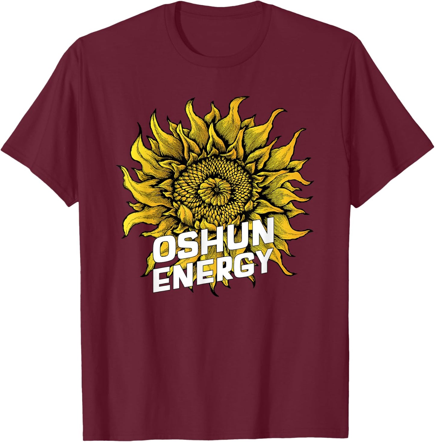 Oshun Energy T-Shirt - T-Shirt | Maroon