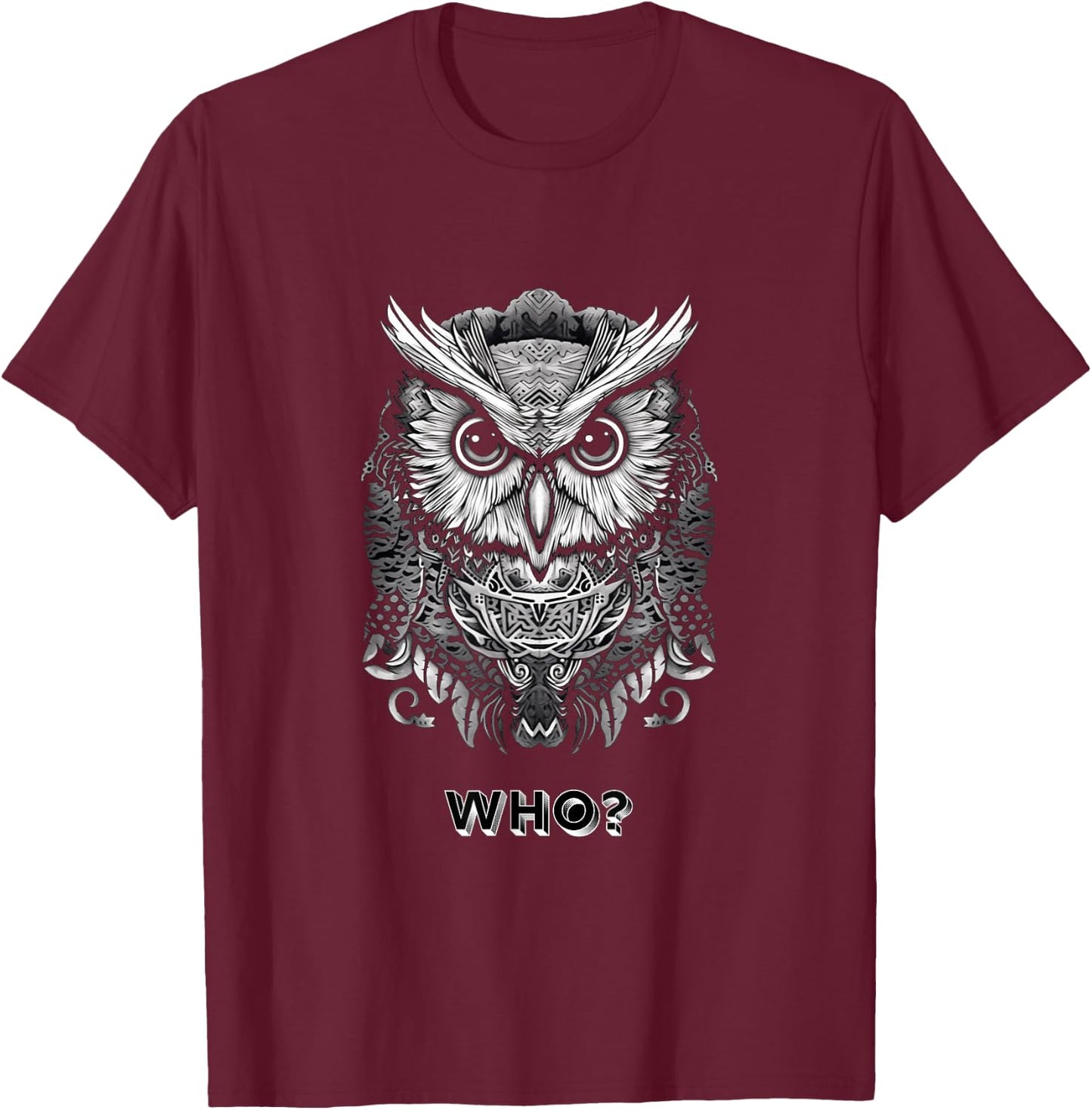 Who? Owl T-Shirt - T-Shirt | Maroon