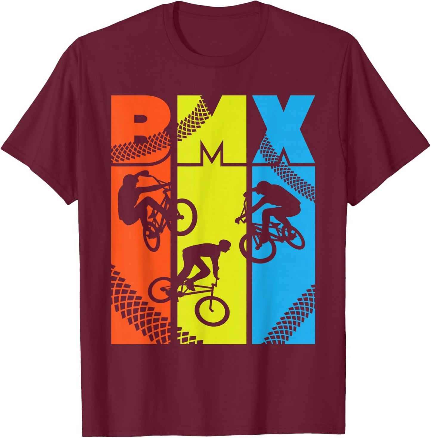 Vintage Retro BMX - Funny BMX Rider Bicycle Motocross T-Shirt - T-Shirt | Maroon