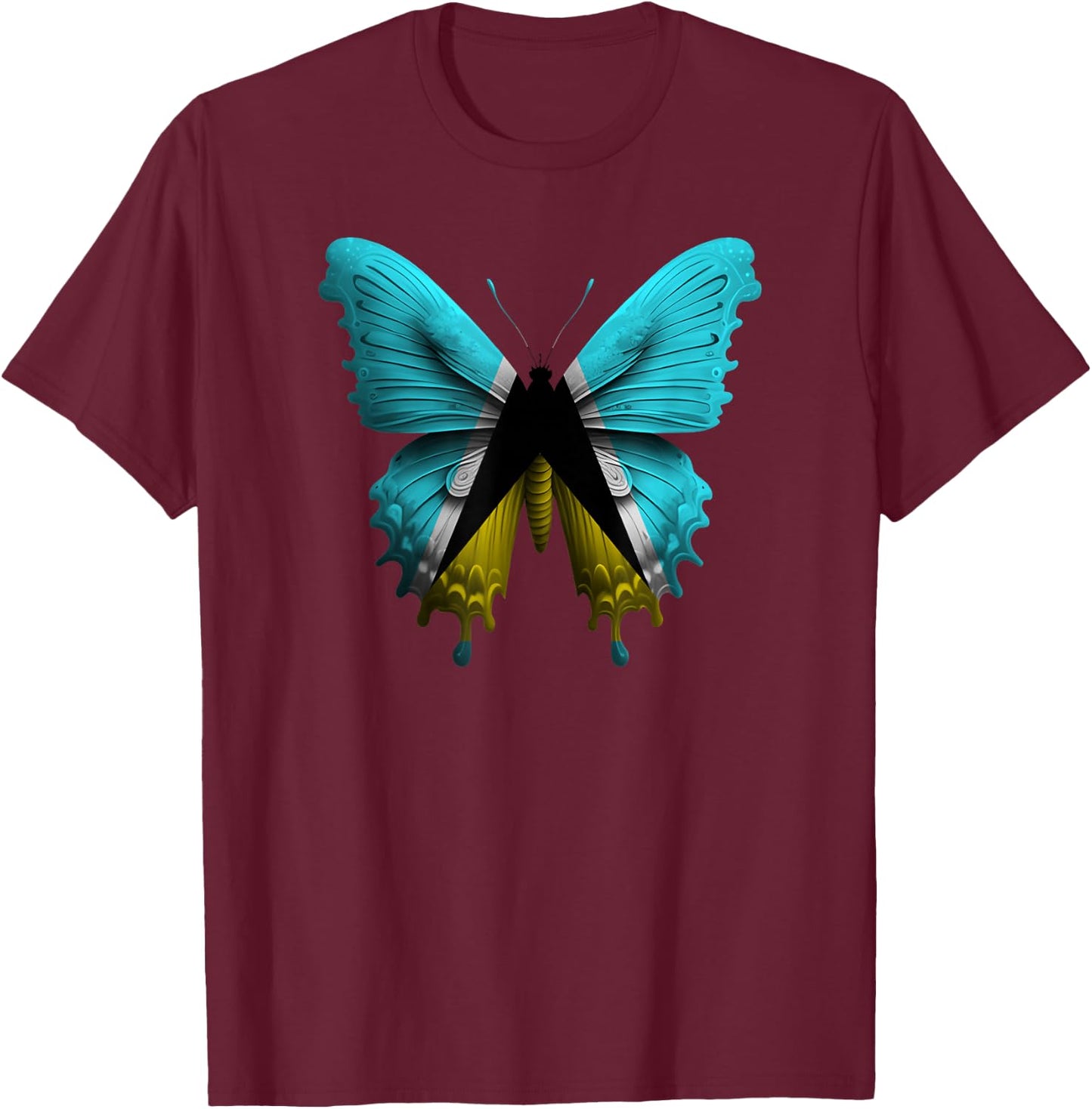Saint Lucia T-Shirt - T-Shirt | Maroon