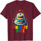 Building Bricks Cake Birthday Dude Master Builder T-Shirt - T-Shirt | Maroon