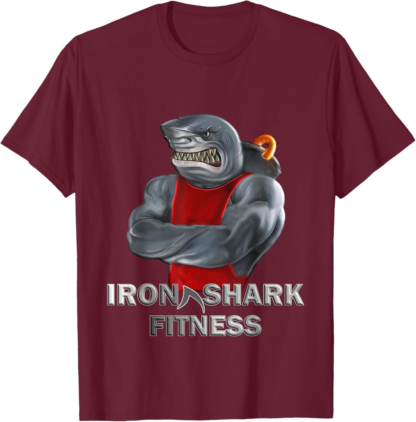 Iron Shark Fitness GYM Bodybuilding Kraft Training T-Shirt - T-Shirt | Maroon