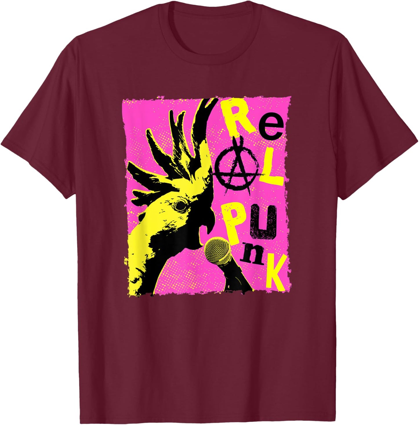 Real Punk - Cockatoo T-Shirt - T-Shirt | Maroon