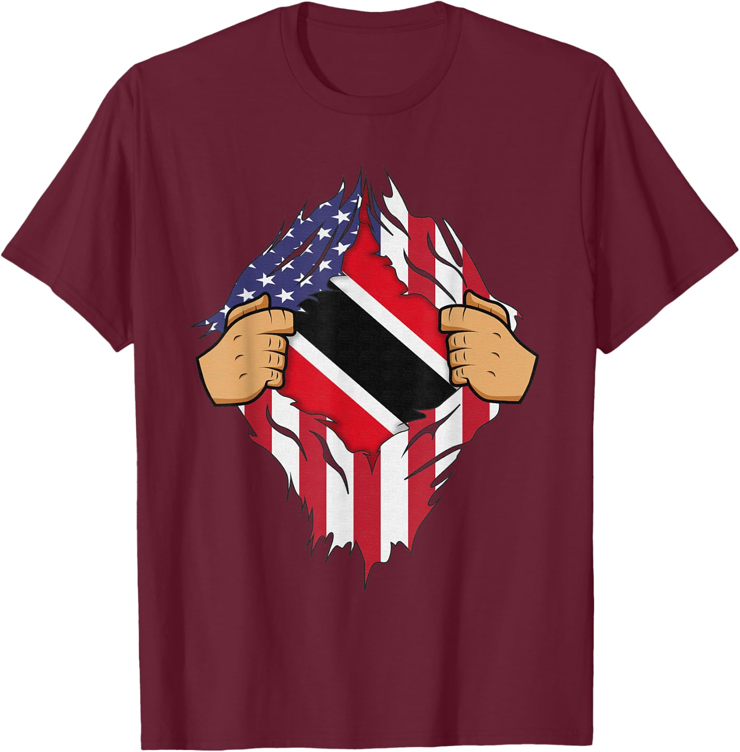 TRINIDAD AND TOBAGO FLAG Men Women Kids Gift T-Shirt - T-Shirt | Maroon