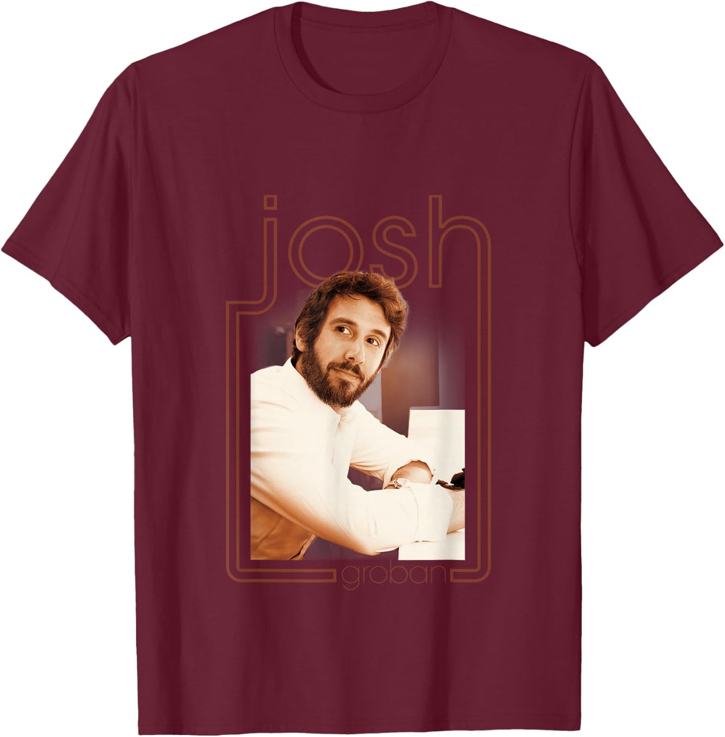 Josh Groban Official Harmony Photo Black T-Shirt - T-Shirt | Maroon