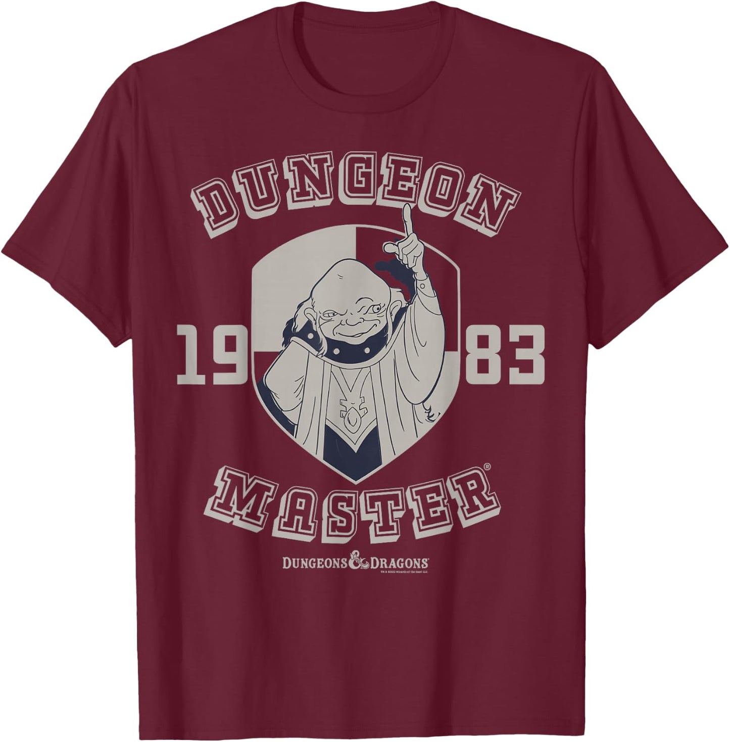 Dungeons & Dragons Dungeon Master 1983 Shield T-Shirt - T-Shirt | Maroon
