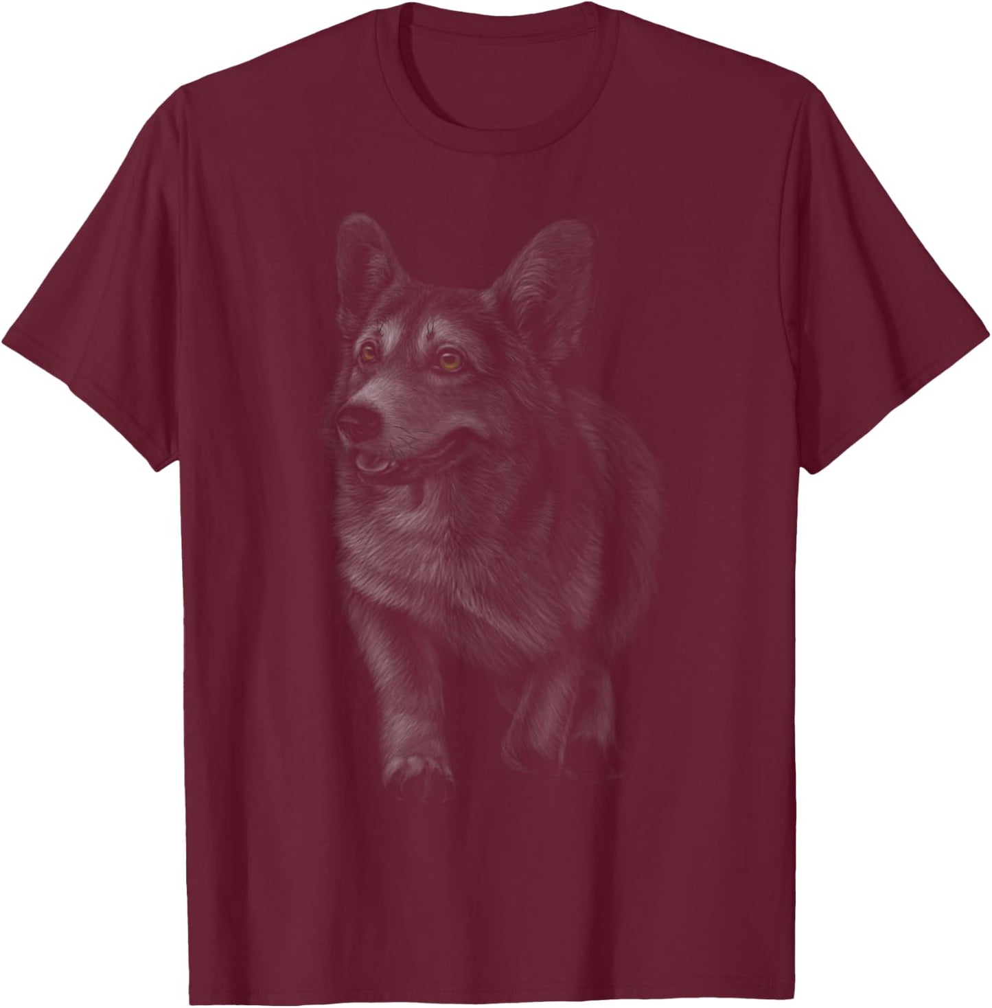 Corkie gift apparel women - Novelty Corgi Corky Dog T-Shirt - T-Shirt | Maroon