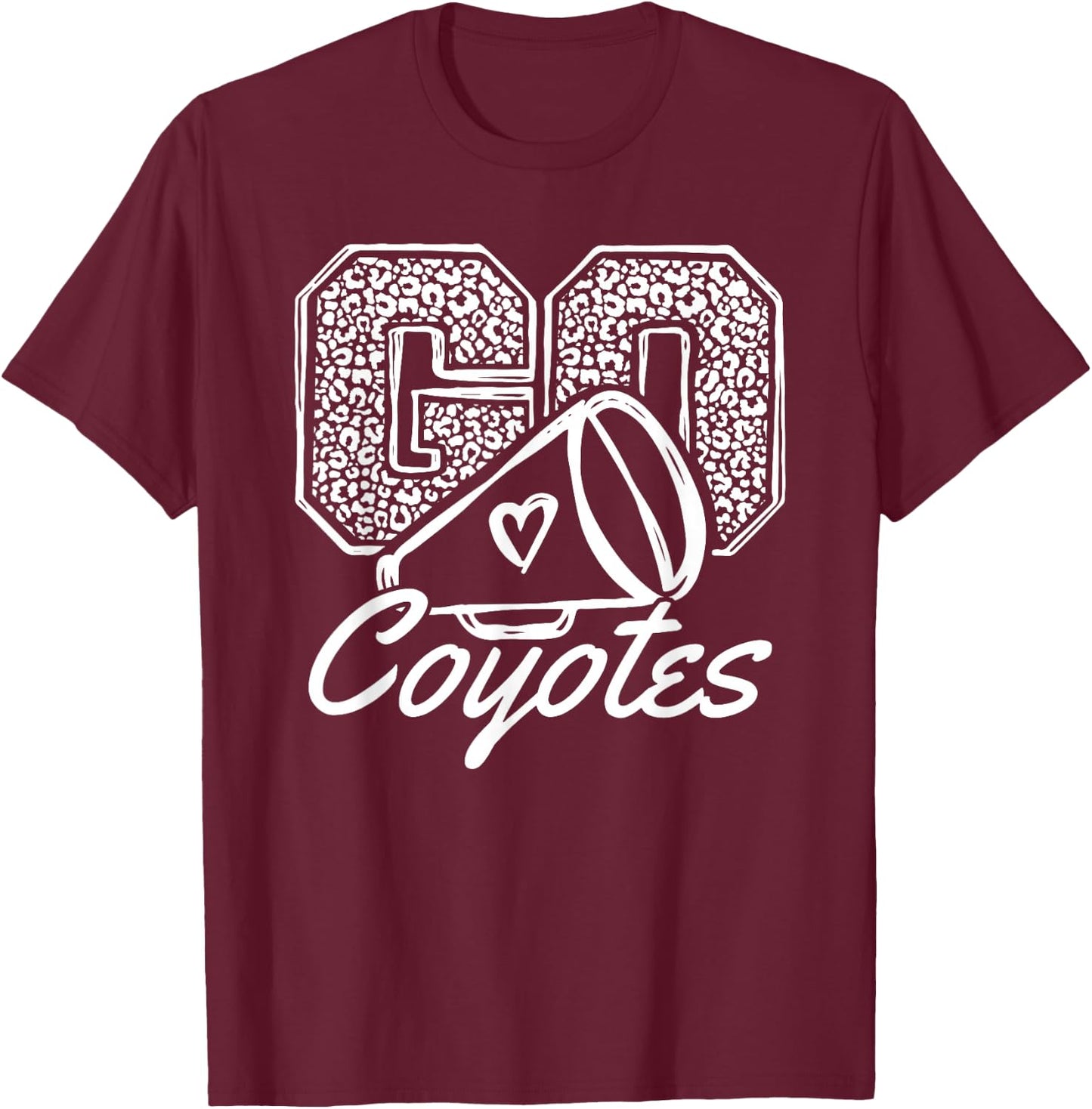 Go Cheer Coyotes Sports Name Gifts Men Women Boy Girl T-Shirt - T-Shirt | Maroon