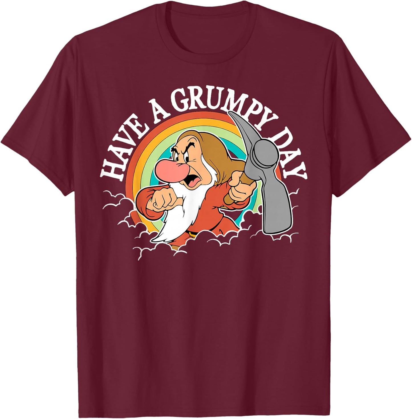Disney Snow White Grumpy Have A Grumpy Day T-Shirt - T-Shirt | Maroon