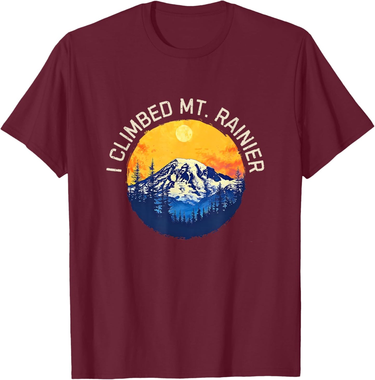 Mount Rainier Souvenir / Mt. Rainier T-Shirt - T-Shirt | Maroon