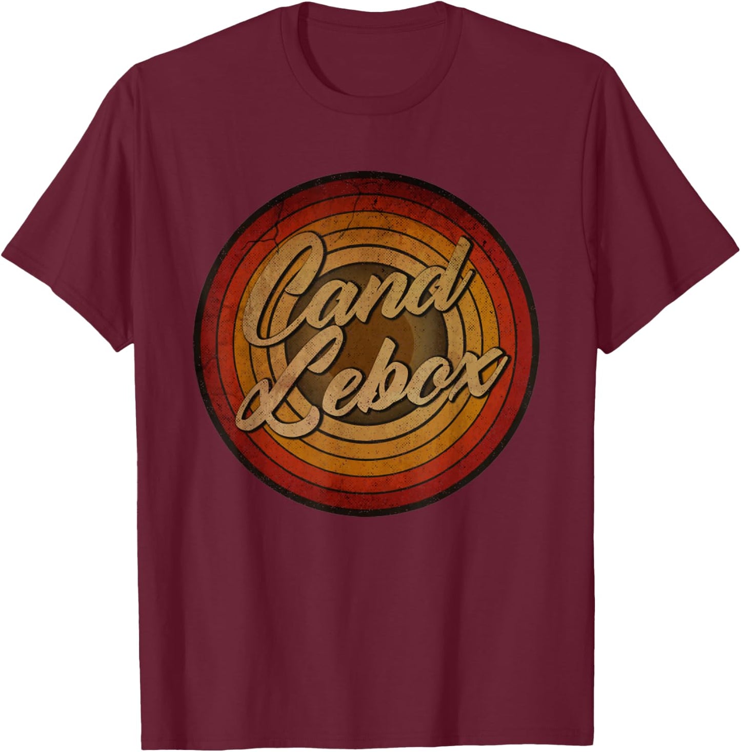 Circle Retro Faded Candle-box Musician Vintage Cassette Rock T-Shirt - T-Shirt | Maroon