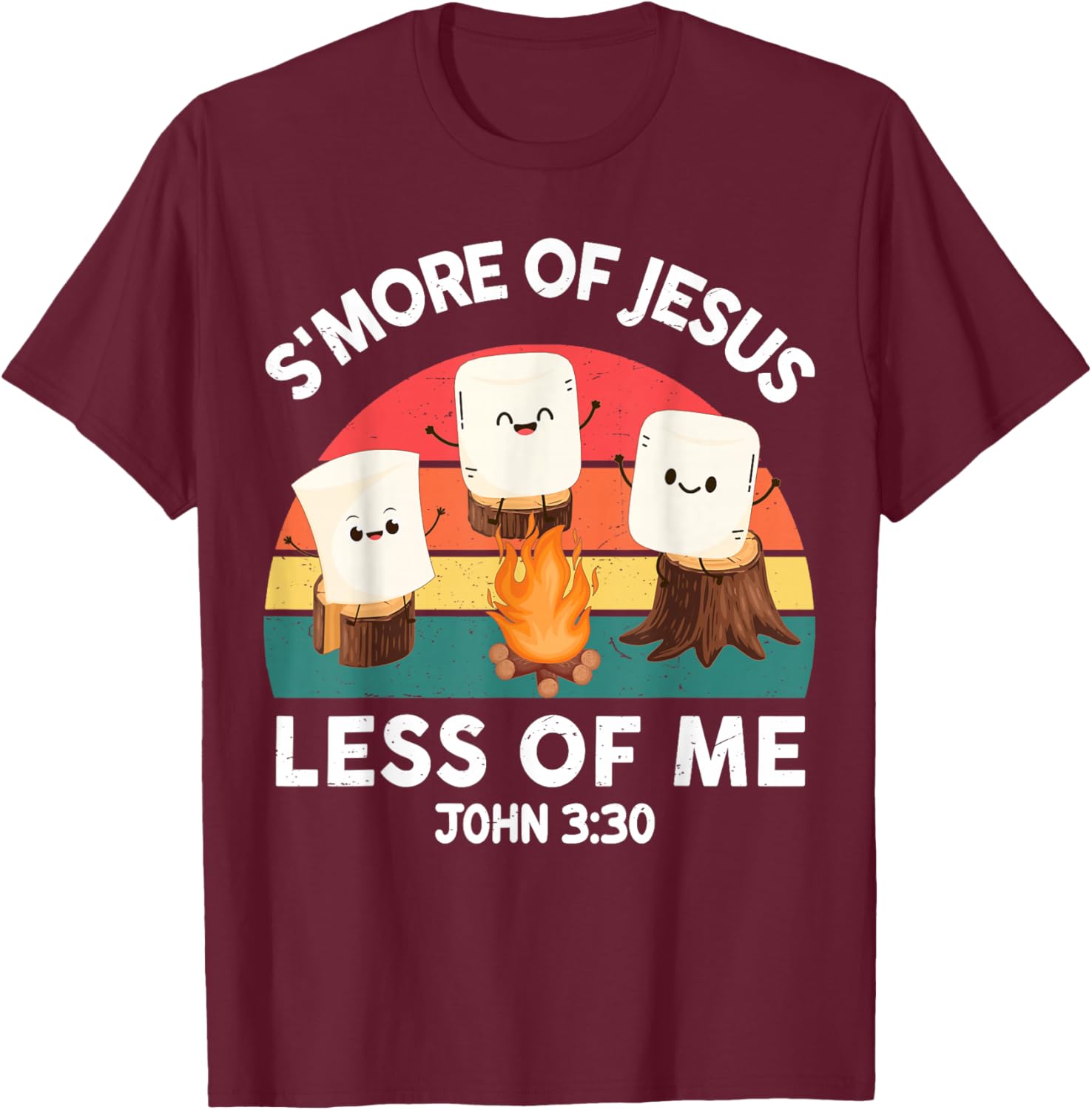 Kids S'more Of Jesus And Less Of Me Girl Religious Christian T-Shirt - T-Shirt | Maroon