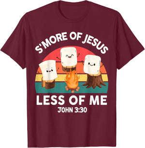 Kids S'more Of Jesus And Less Of Me Girl Religious Christian T-Shirt - T-Shirt | Maroon