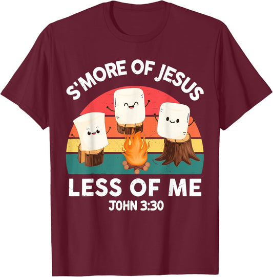 Kids S'more Of Jesus And Less Of Me Girl Religious Christian T-Shirt - T-Shirt | Maroon
