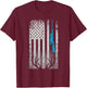 Patriotic American Flag Funny Deer Hunting Love Deer Hunters T-Shirt - T-Shirt | Maroon