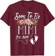 Soon To Be Mimi Est 2024 1st Time New Baby Shower Family T-Shirt - T-Shirt | Maroon