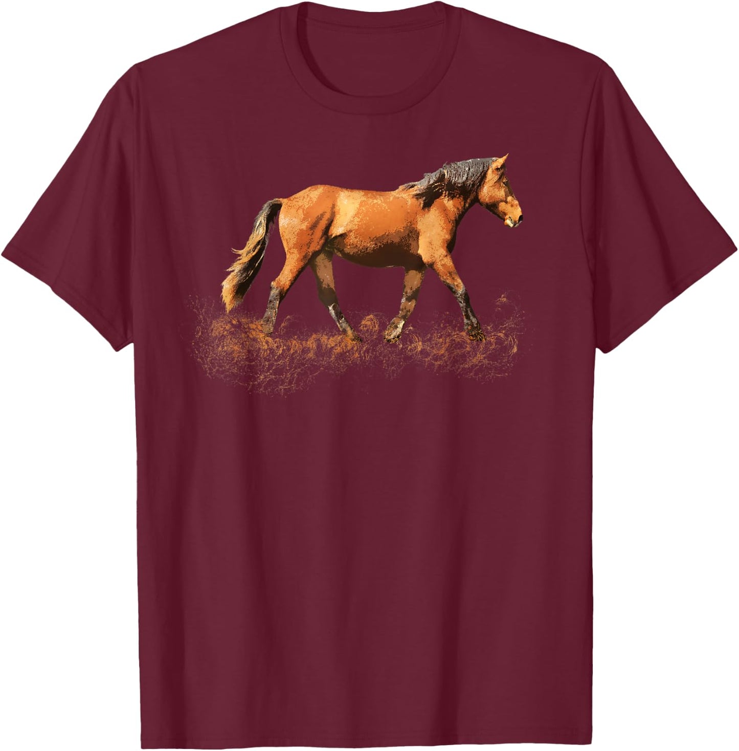 Horse lover man woman girl loves horses - gift rider riding T-Shirt - T-Shirt | Maroon