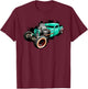 Rust Bucket Outline Funny Hot Retro Rod Diesel Cars Gift Men T-Shirt - T-Shirt | Maroon