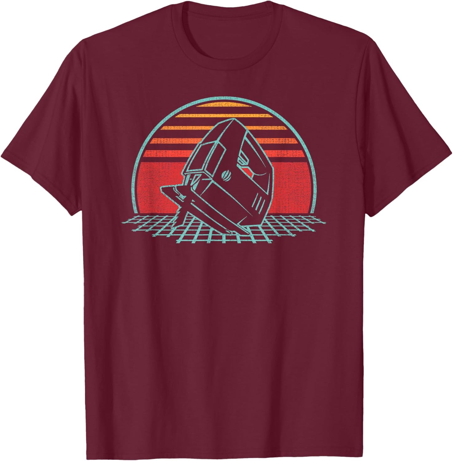 Woodworking Carpentry Retro Vintage 80s Style Carpenter Gift T-Shirt - T-Shirt | Maroon