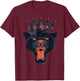 Big Black Head Puma Panther with a Crown T-Shirt - T-Shirt | Maroon